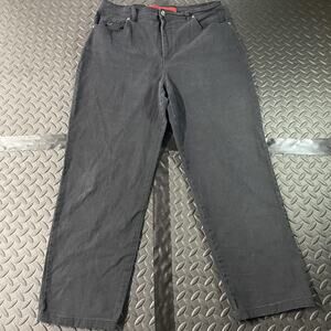 Gloria Vanderbilt Jeans Womens 16 Black Stretch Denim Classic Fit Pants 5 Pocket